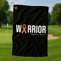 Kidney Cancer Awareness Orange Ribbon Golf Towel thumb 1