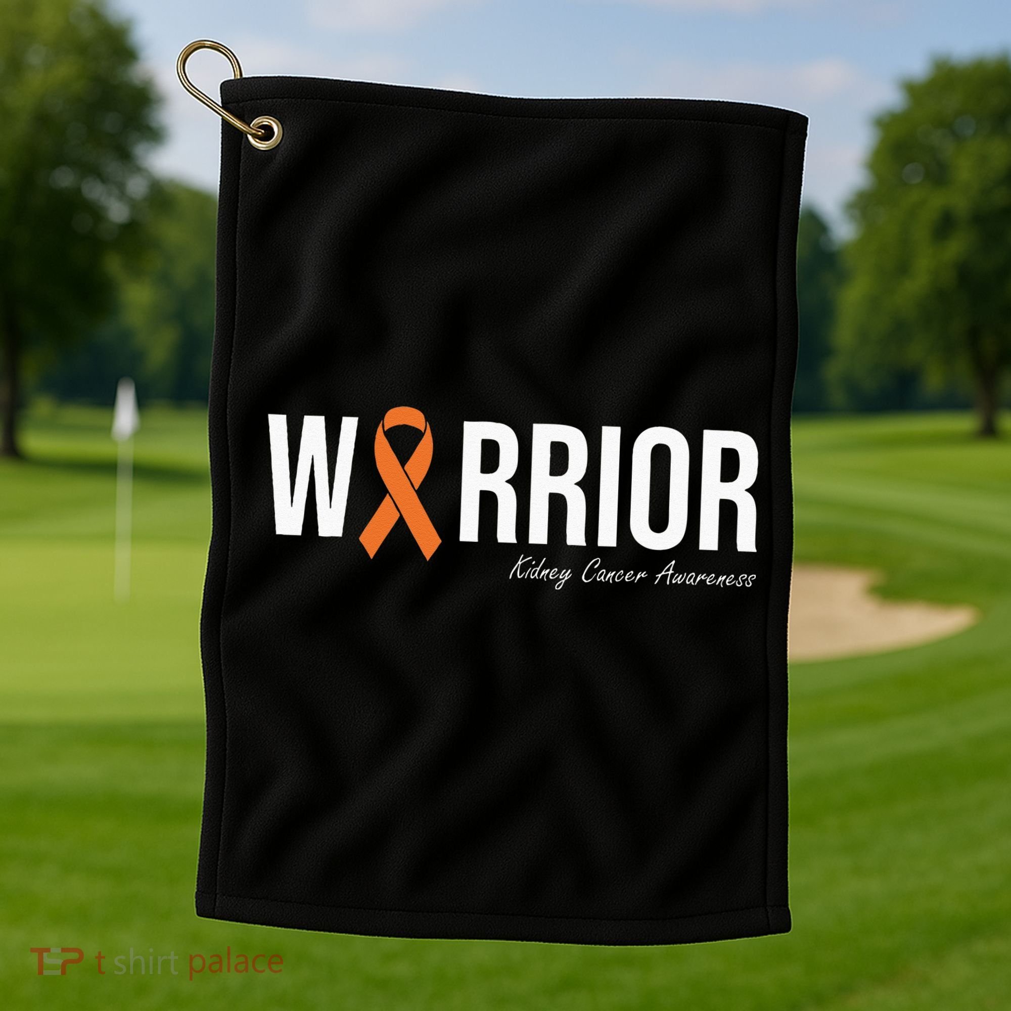 Kidney Cancer Awareness Orange Ribbon Golf Towel