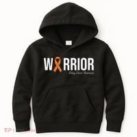 Kidney Cancer Awareness Orange Ribbon Kids Hoodie thumb 0