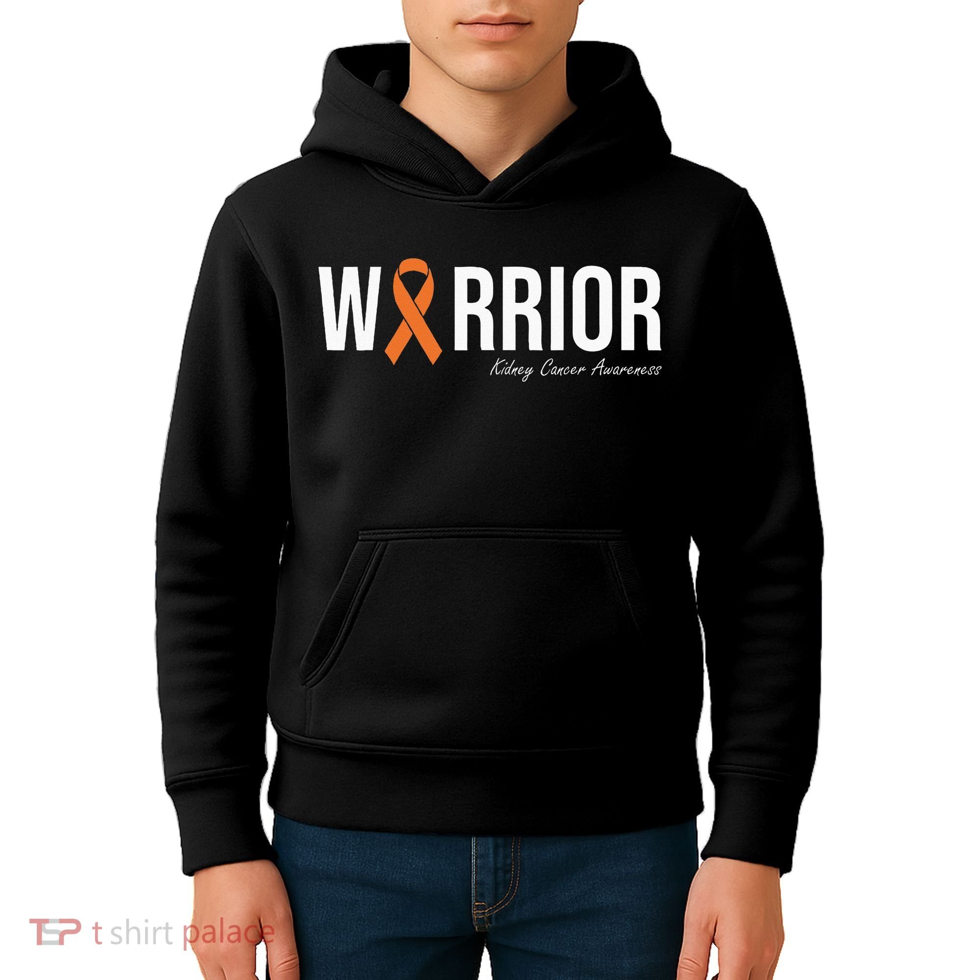 Kidney Cancer Awareness Orange Ribbon Kids Hoodie