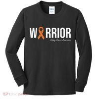 Kidney Cancer Awareness Orange Ribbon Kids Long Sleeve Shirt thumb 0
