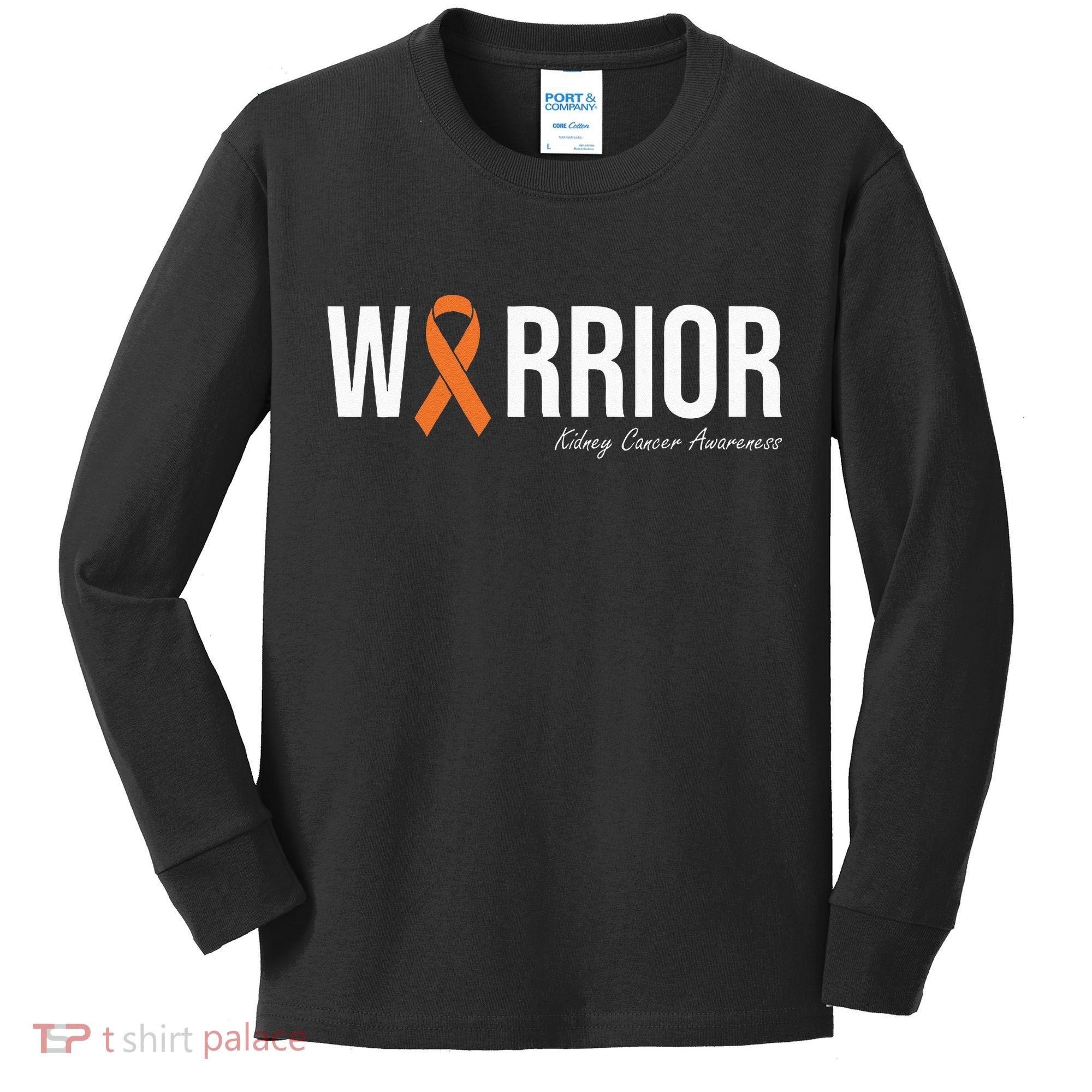 Kidney Cancer Awareness Orange Ribbon Kids Long Sleeve Shirt