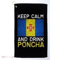 Keep Calm And Drink Poncha Madeira Portugal Golf Towel thumb 0