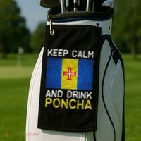 Keep Calm And Drink Poncha Madeira Portugal Golf Towel thumb 2