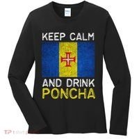 Keep Calm And Drink Poncha Madeira Portugal Women's Long Sleeve Shirt thumb 0