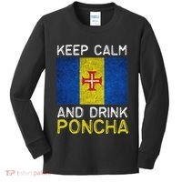Keep Calm And Drink Poncha Madeira Portugal Kids Long Sleeve Shirt thumb 0