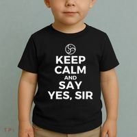 Keep Calm And Say Yes Sir Bdsm Kink Toddler T-Shirt thumb 2