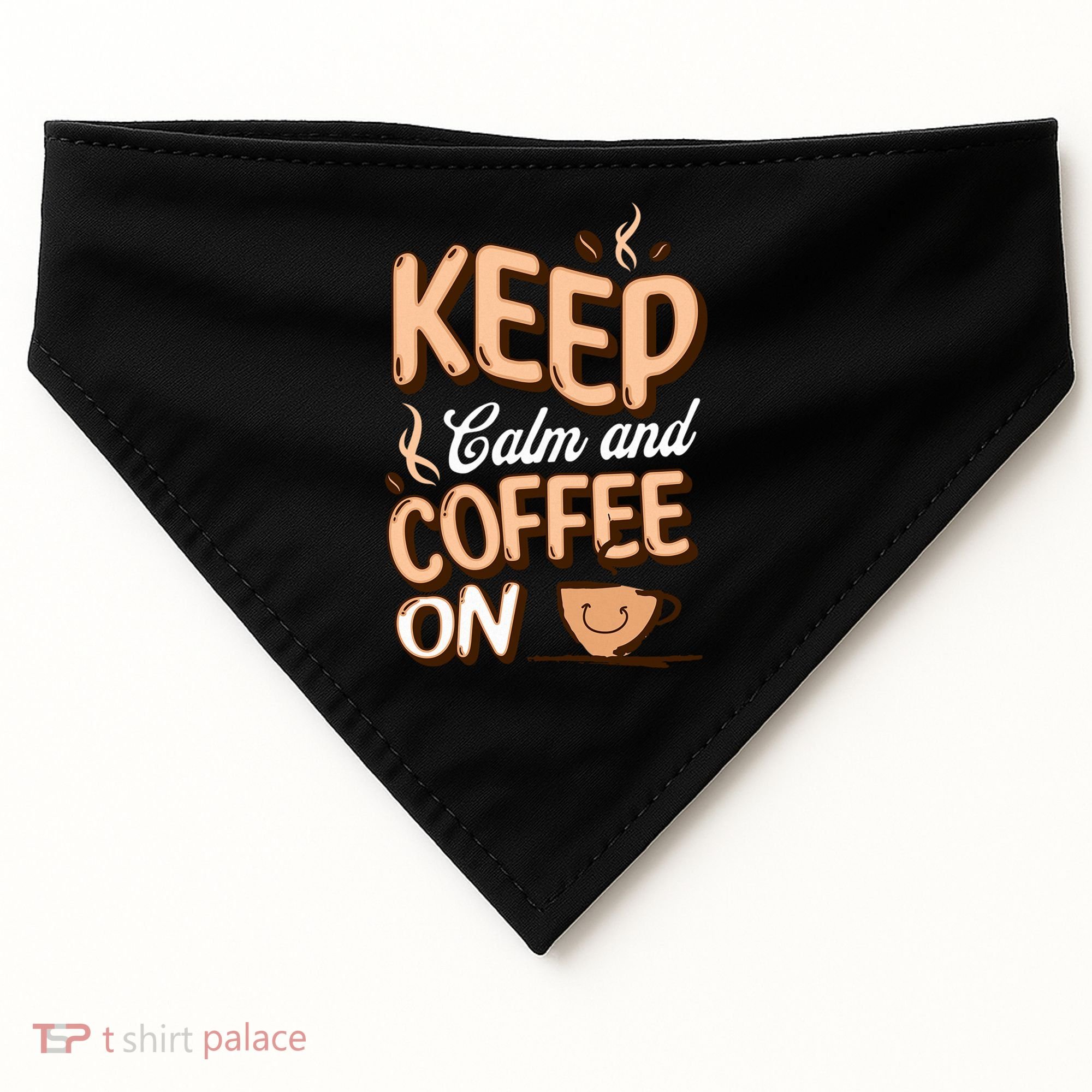 Keep Calm And Coffee On For Coffee Lovers Gift USA-Made Doggie Bandana