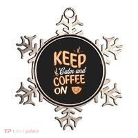 Keep Calm And Coffee On For Coffee Lovers Gift Ornament thumb 0
