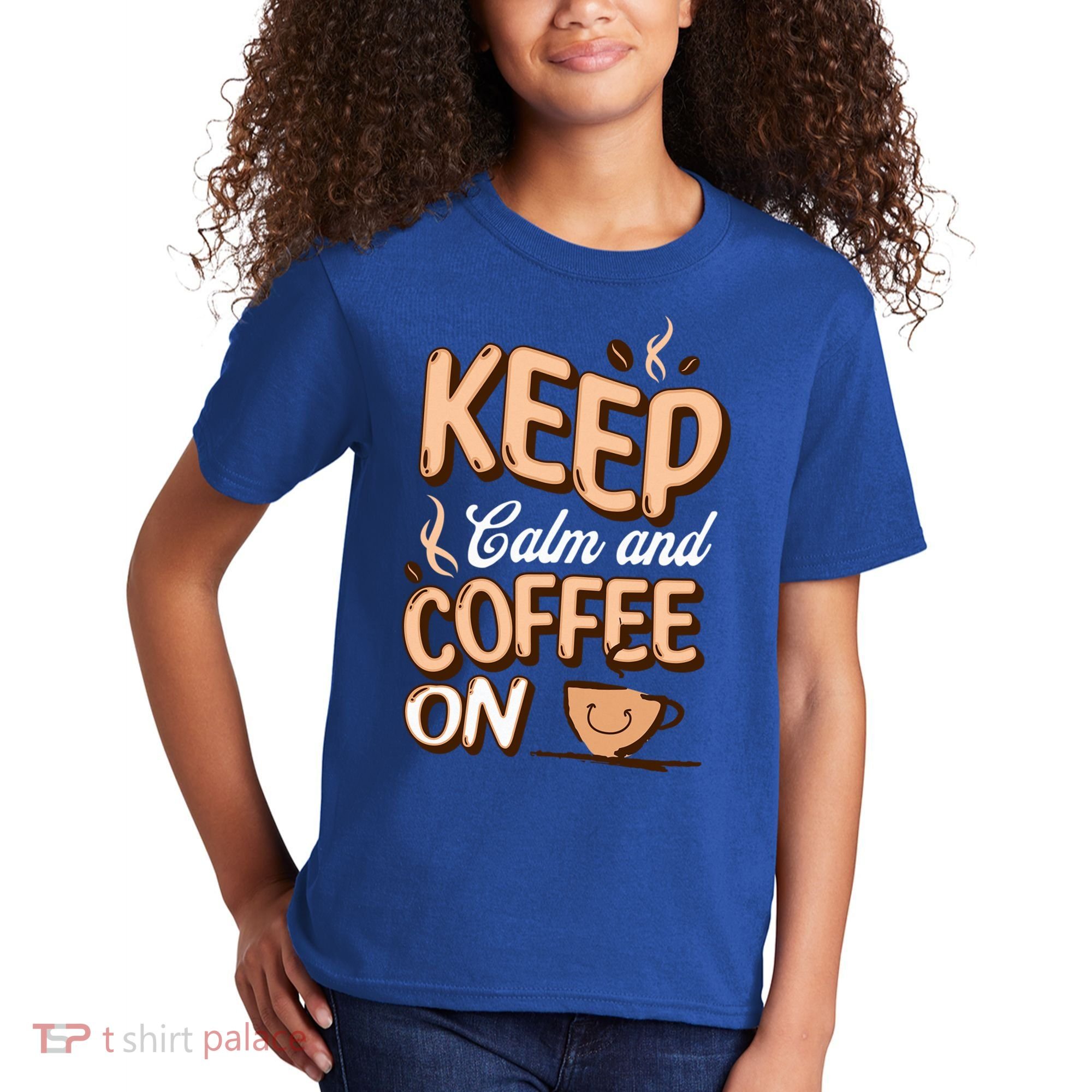 Keep Calm And Coffee On For Coffee Lovers Gift Kids T-Shirt