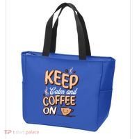 Keep Calm And Coffee On For Coffee Lovers Gift Tote Bag thumb 3