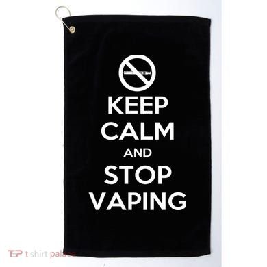 Keep Calm And Stop Vaping Golf Towel