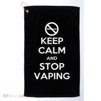 Keep Calm And Stop Vaping Golf Towel thumb 0