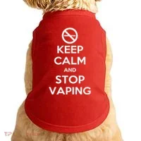 Keep Calm And Stop Vaping Doggie Tank thumb 0