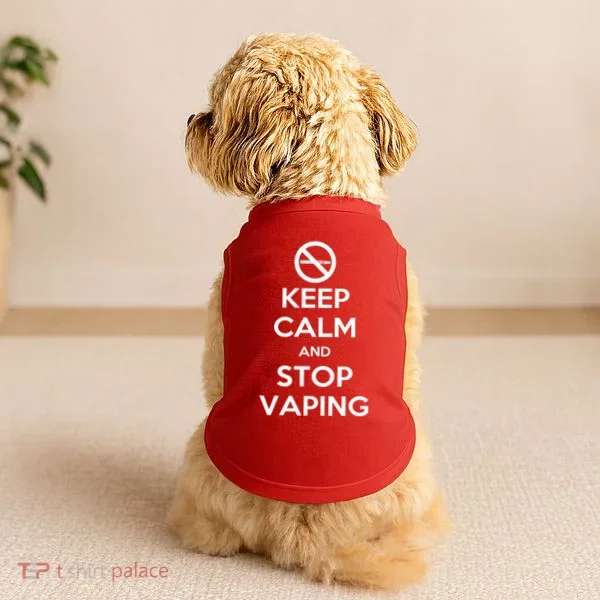Keep Calm And Stop Vaping Doggie Tank