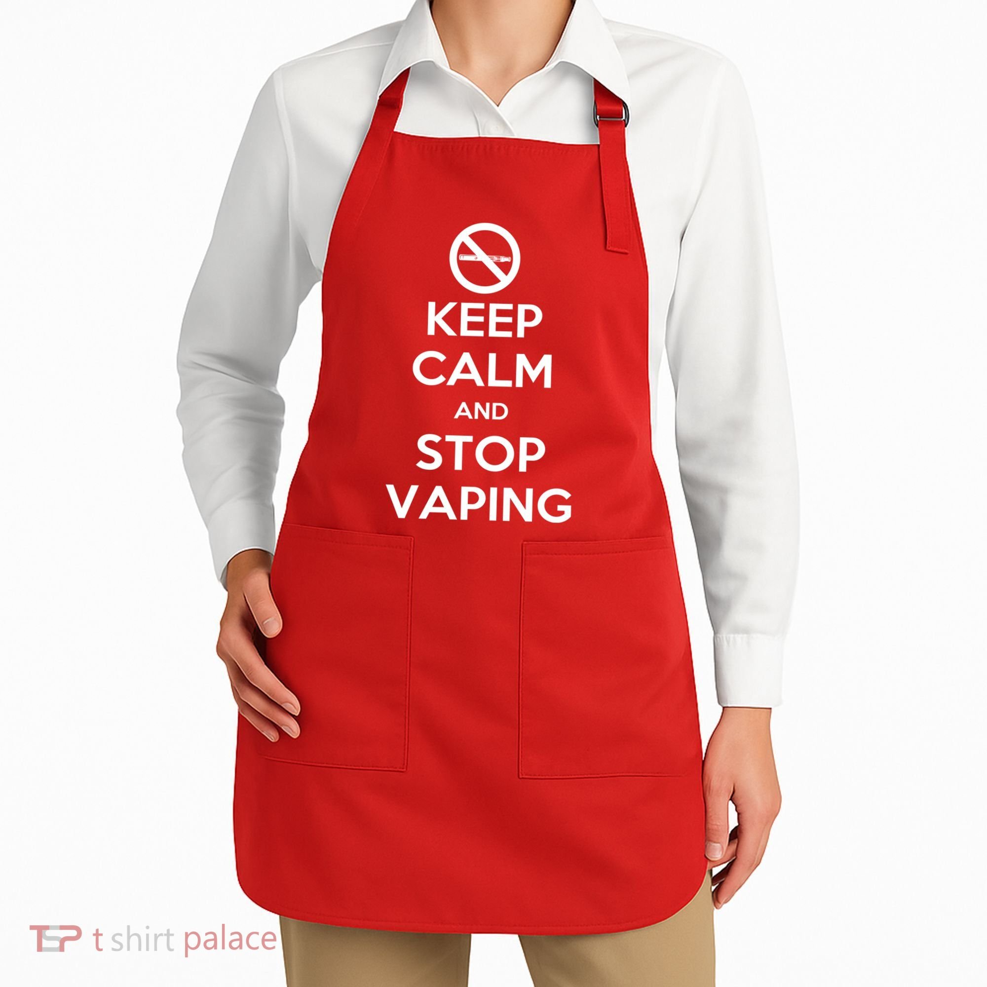 Keep Calm And Stop Vaping Apron