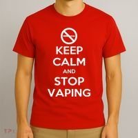 Keep Calm And Stop Vaping T-Shirt thumb 3