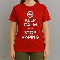 Keep Calm And Stop Vaping T-Shirt thumb 4