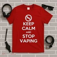 Keep Calm And Stop Vaping T-Shirt thumb 5