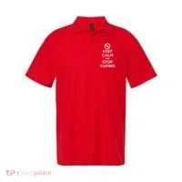 Keep Calm And Stop Vaping Polo thumb 0