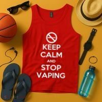 Keep Calm And Stop Vaping Tank Top thumb 4