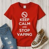 Keep Calm And Stop Vaping Women's T-Shirt thumb 3