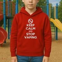 Keep Calm And Stop Vaping Kids Hoodie thumb 2