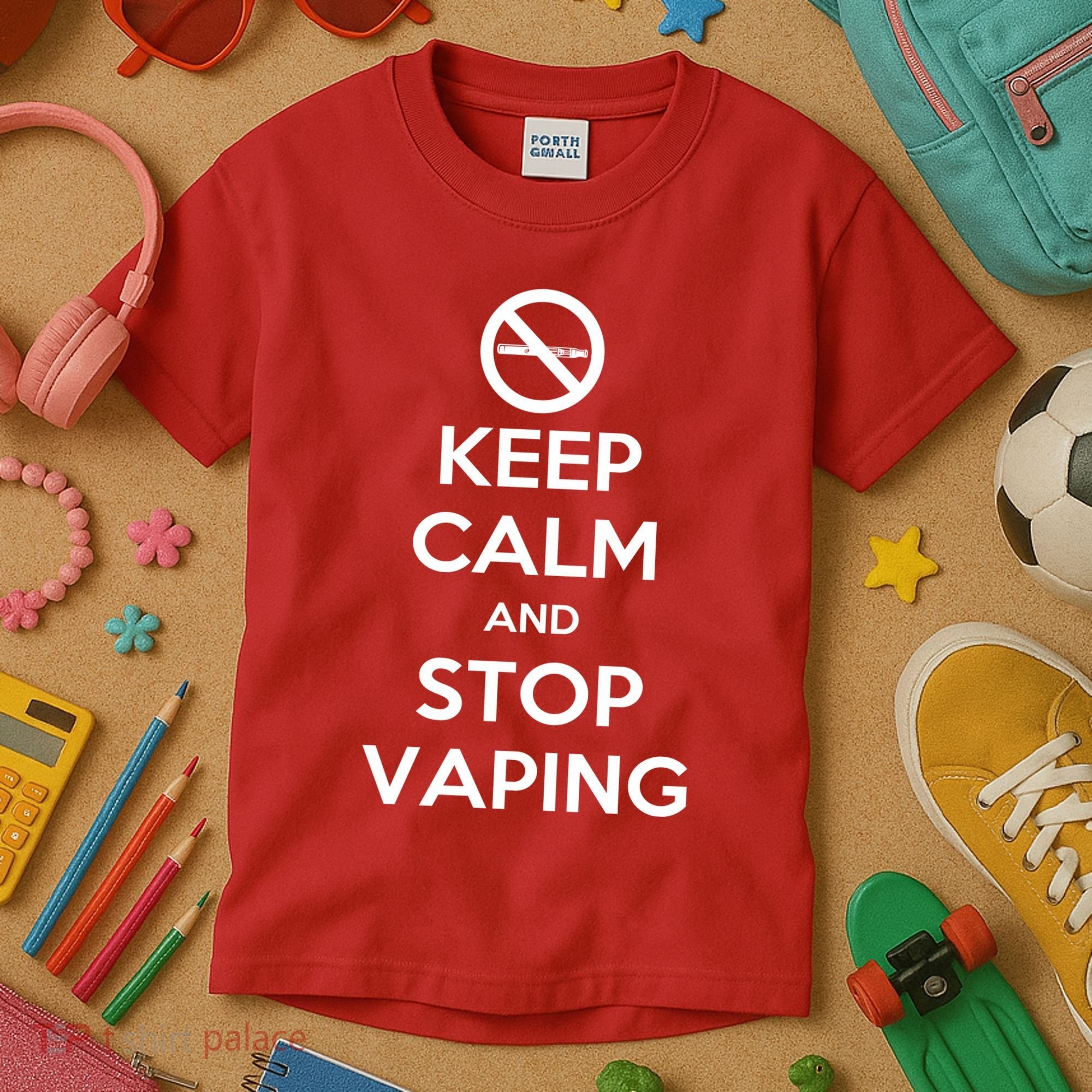 Keep Calm And Stop Vaping Kids T-Shirt