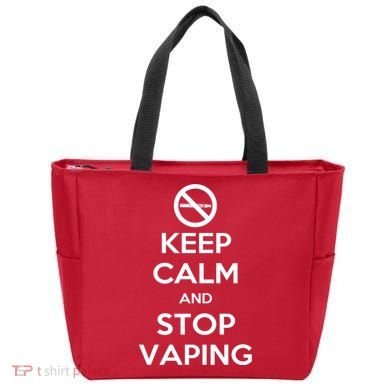 Keep Calm And Stop Vaping Tote Bag
