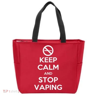 Keep Calm And Stop Vaping Tote Bag