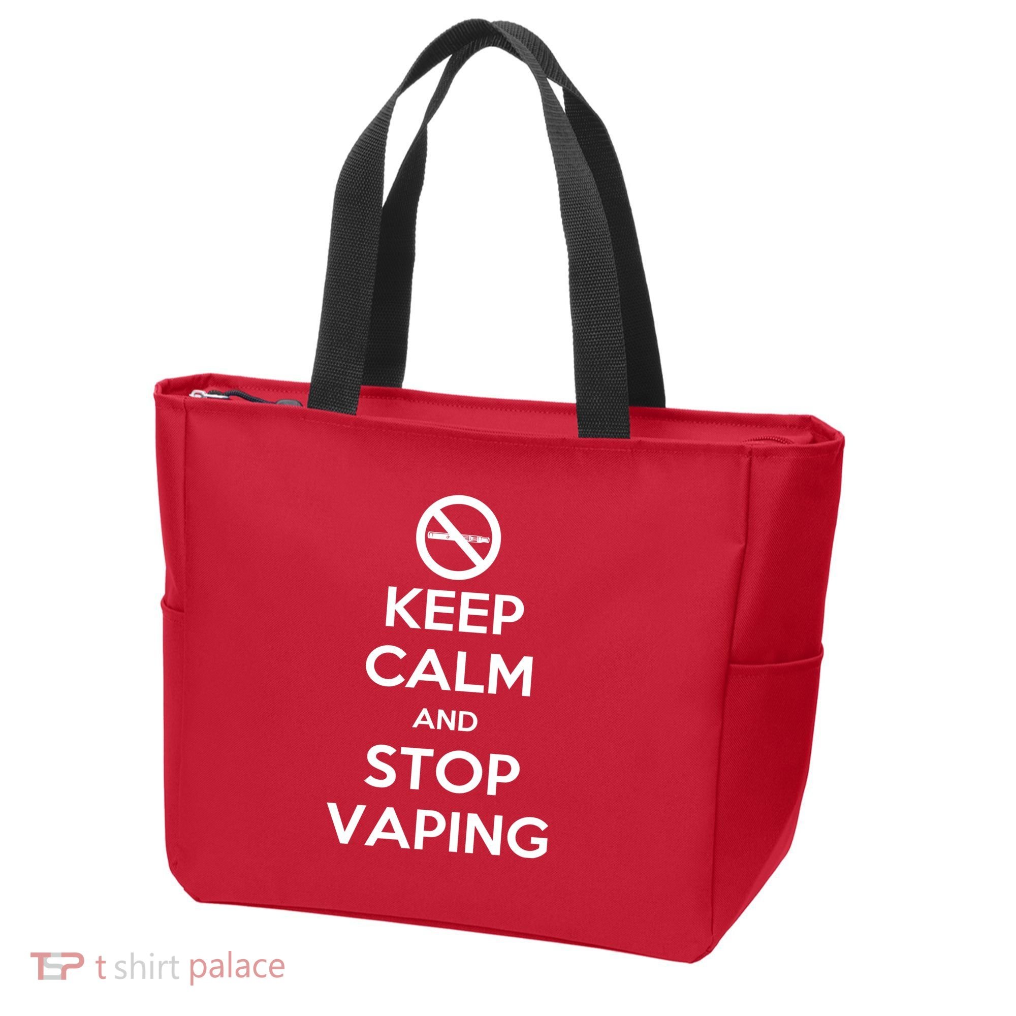 Keep Calm And Stop Vaping Tote Bag