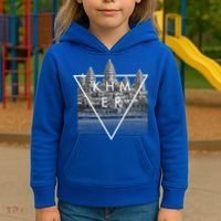 Khmer Cambodian Aesthetic Angkor Wat Gift Kids Hoodie thumb 3