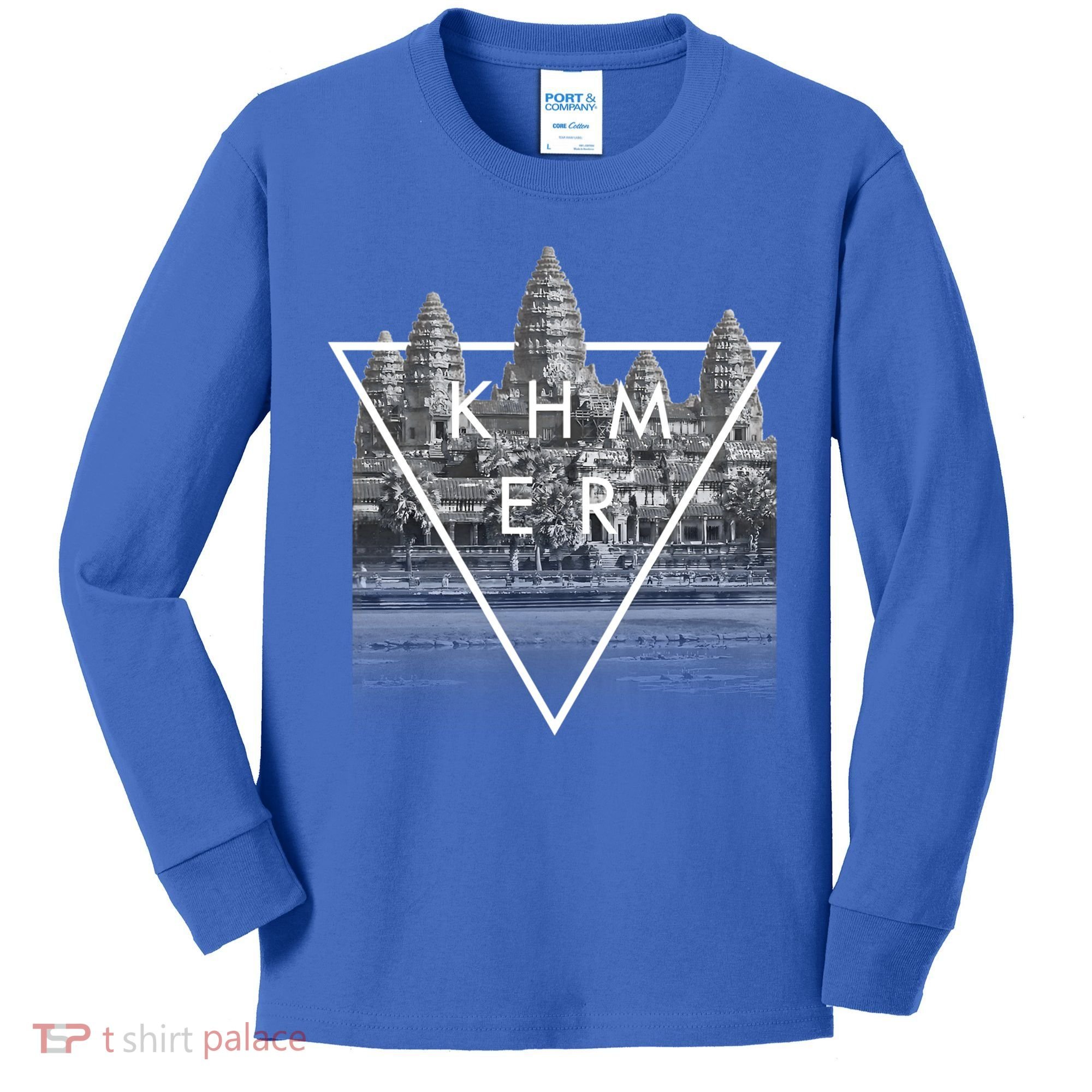 Khmer Cambodian Aesthetic Angkor Wat Gift Kids Long Sleeve Shirt