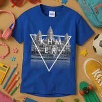 Khmer Cambodian Aesthetic Angkor Wat Gift Kids T-Shirt thumb 3