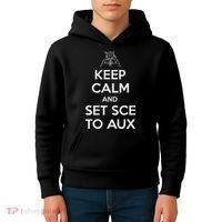 Keep Calm And Set Sce To Aux Kids Hoodie thumb 4