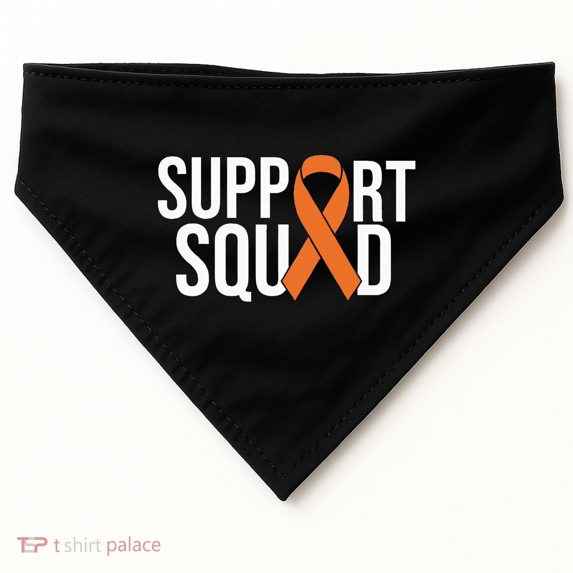 Kidney Cancer Awareness Orange Ribbon USA-Made Doggie Bandana