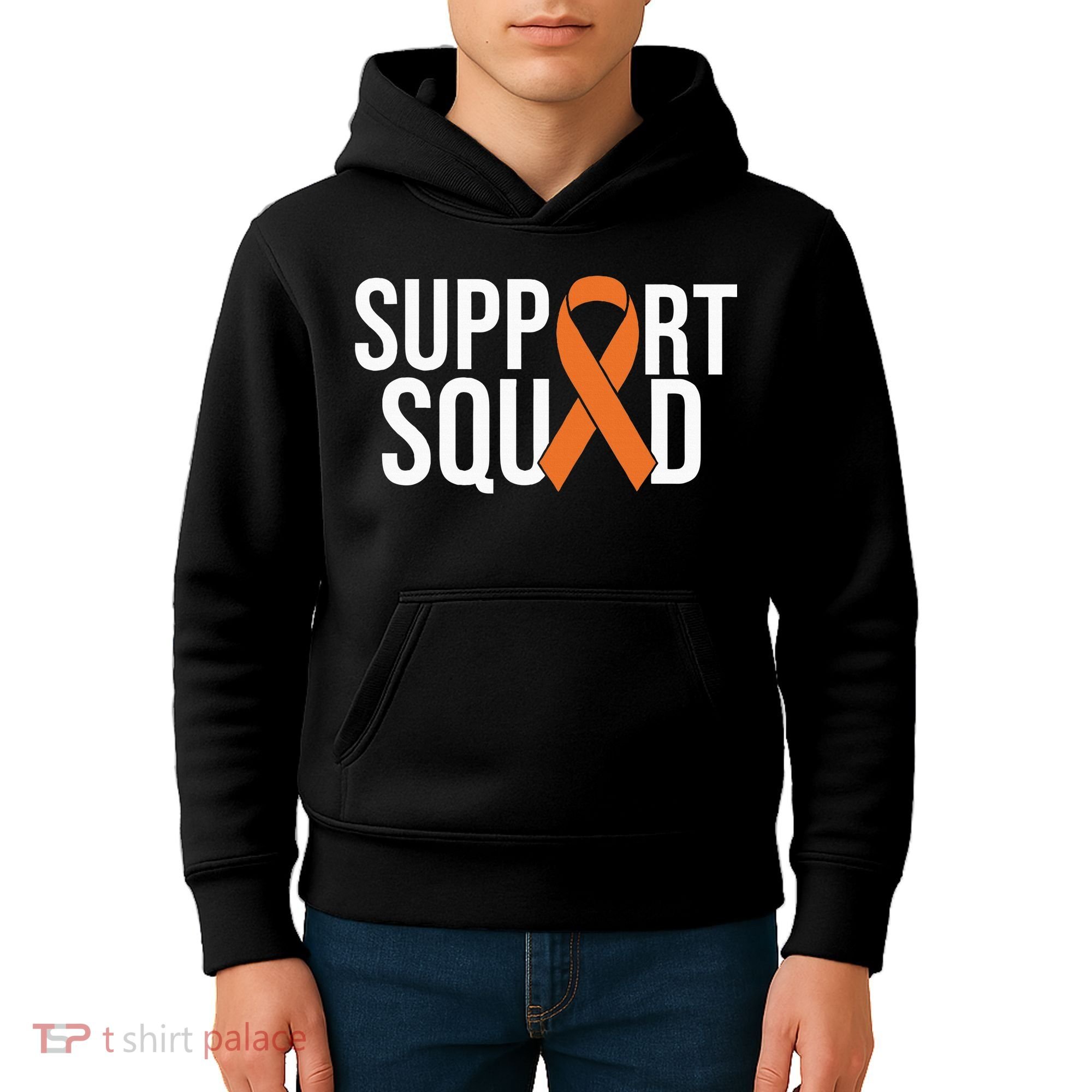 Kidney Cancer Awareness Orange Ribbon Kids Hoodie