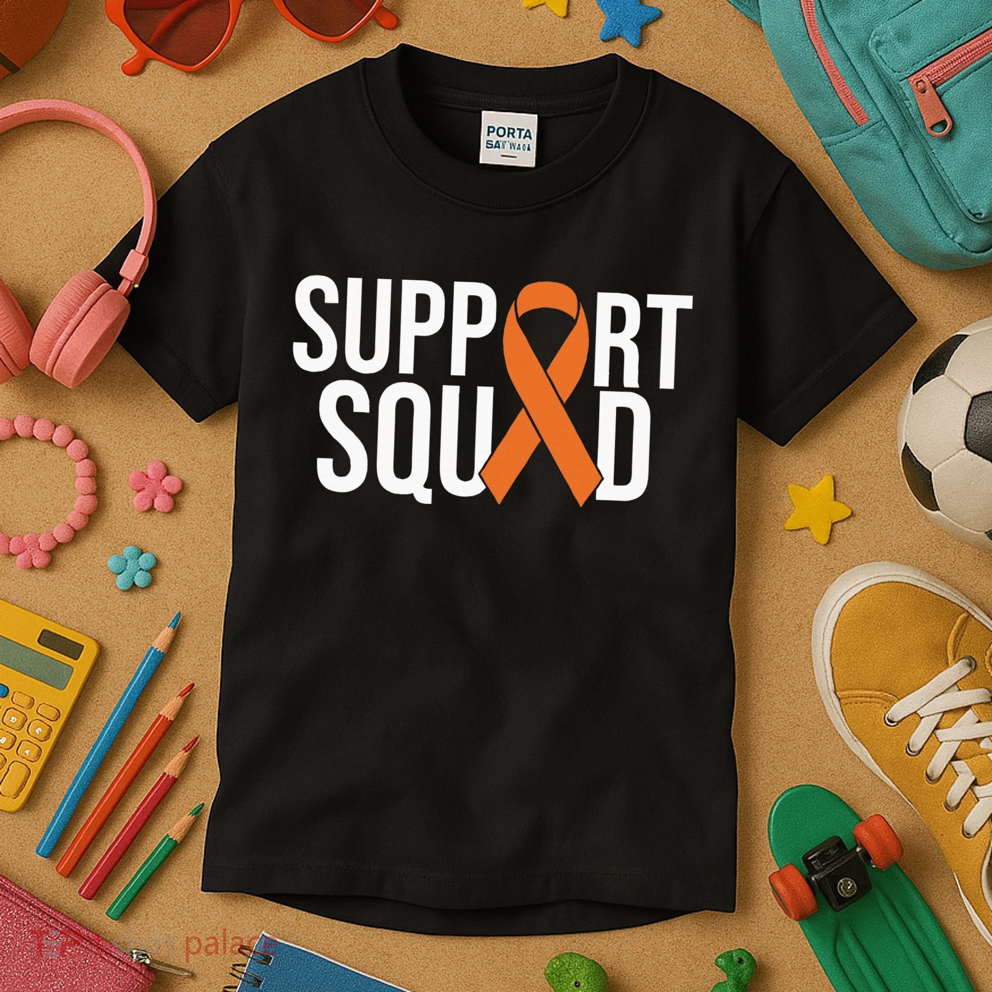 Kidney Cancer Awareness Orange Ribbon Kids T-Shirt