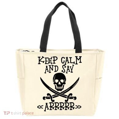 Keep Calm And Say Arrrr Talk Like A Pirate Day Tote Bag