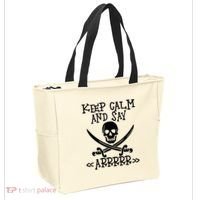 Keep Calm And Say Arrrr Talk Like A Pirate Day Tote Bag thumb 2