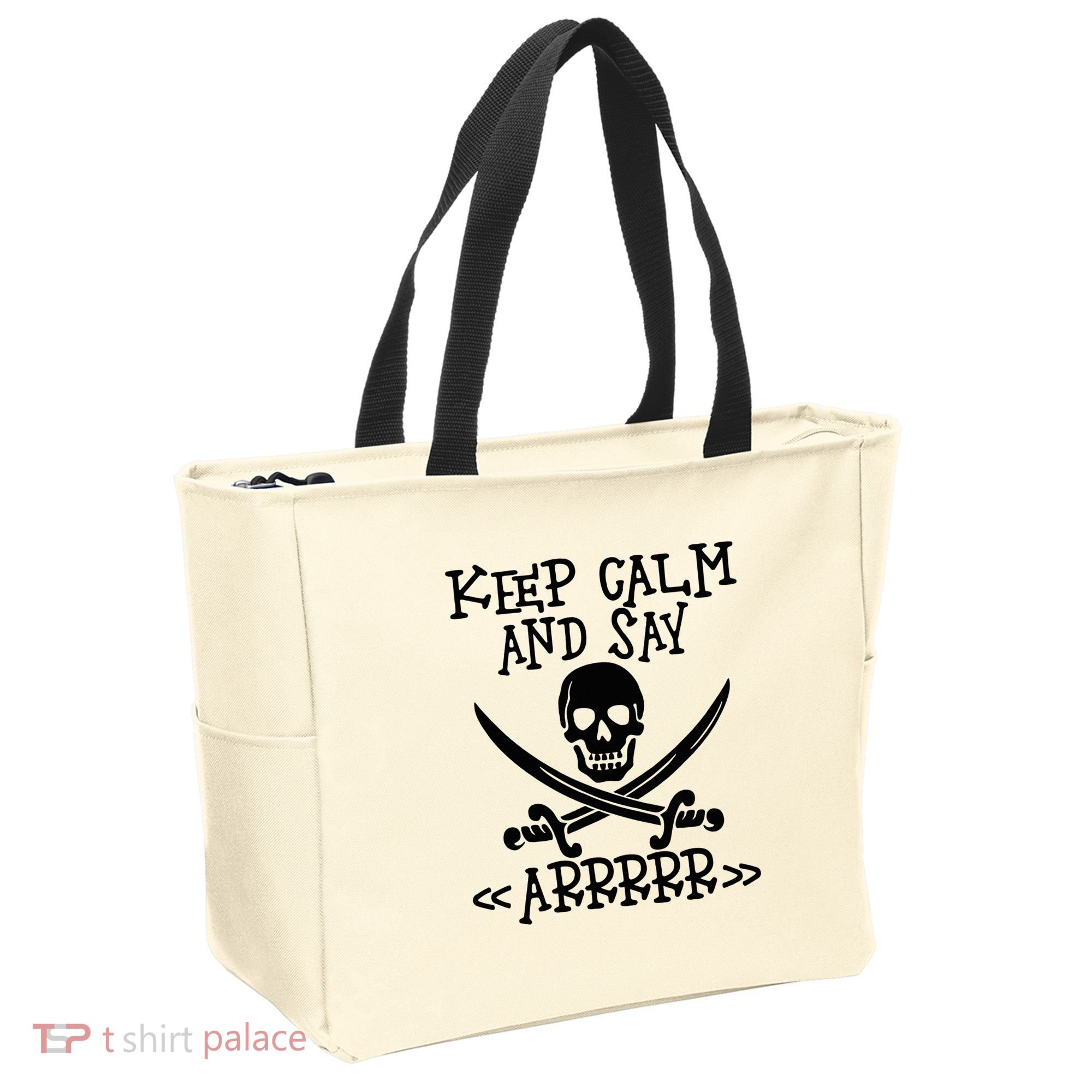 Keep Calm And Say Arrrr Talk Like A Pirate Day Tote Bag