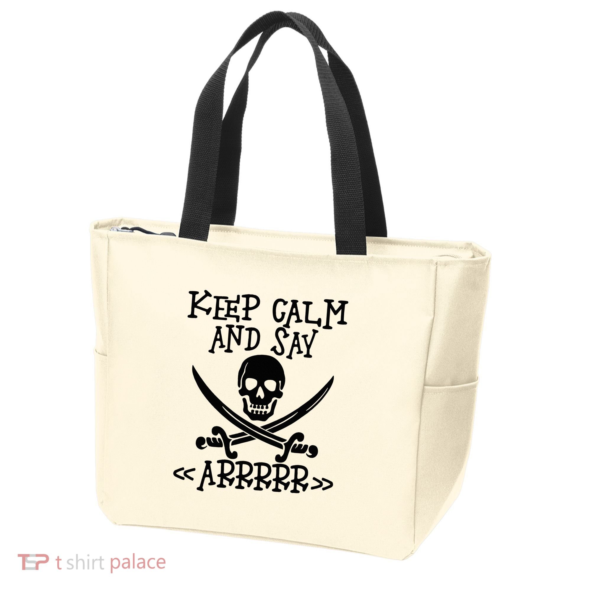 Keep Calm And Say Arrrr Talk Like A Pirate Day Tote Bag
