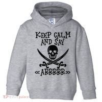 Keep Calm And Say Arrrr Talk Like A Pirate Day Toddler Hoodie thumb 0