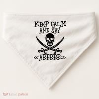 Keep Calm And Say Arrrr Talk Like A Pirate Day USA-Made Doggie Bandana thumb 0