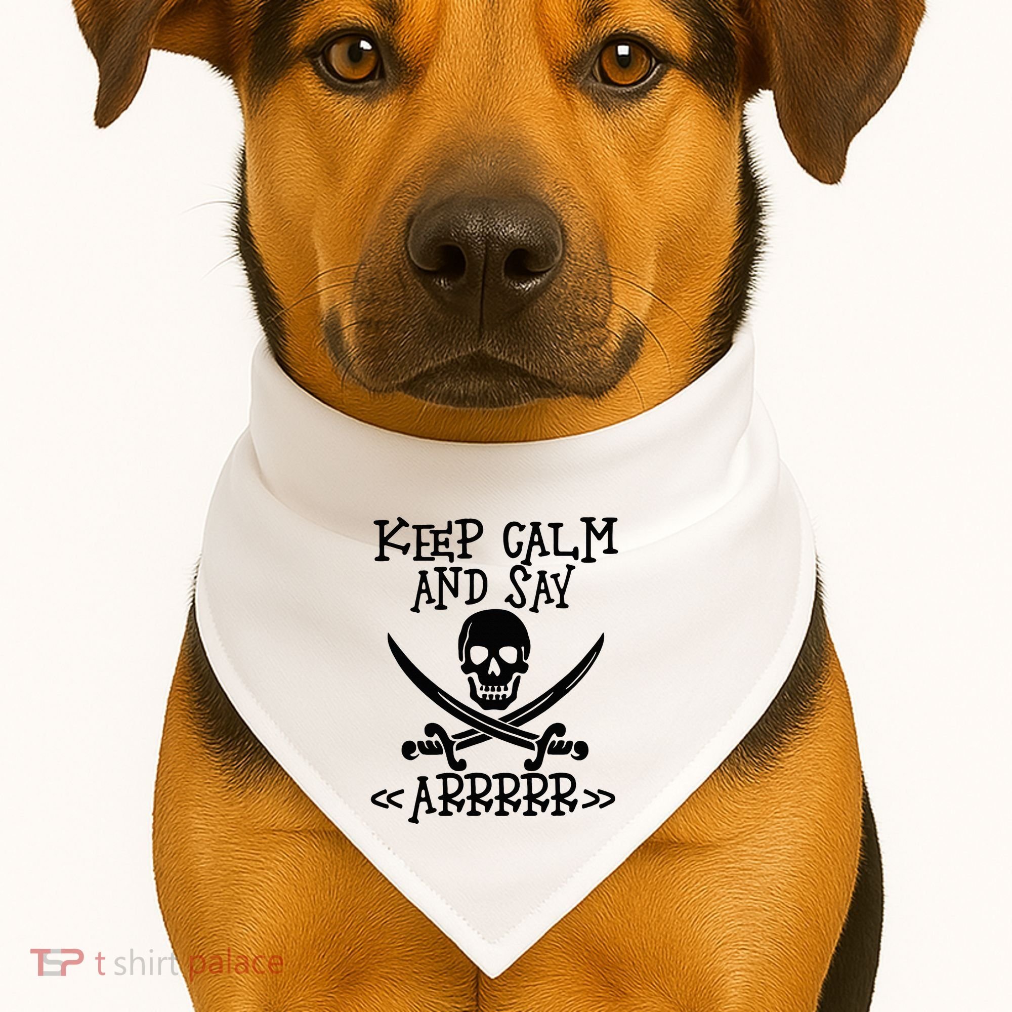 Keep Calm And Say Arrrr Talk Like A Pirate Day USA-Made Doggie Bandana