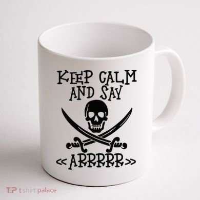 Keep Calm And Say Arrrr Talk Like A Pirate Day Coffee Mug back
