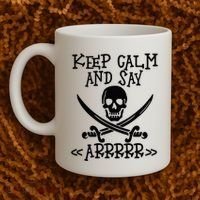 Keep Calm And Say Arrrr Talk Like A Pirate Day Coffee Mug thumb 2