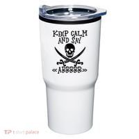 Keep Calm And Say Arrrr Talk Like A Pirate Day Tumbler thumb 0