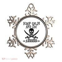 Keep Calm And Say Arrrr Talk Like A Pirate Day Ornament thumb 0