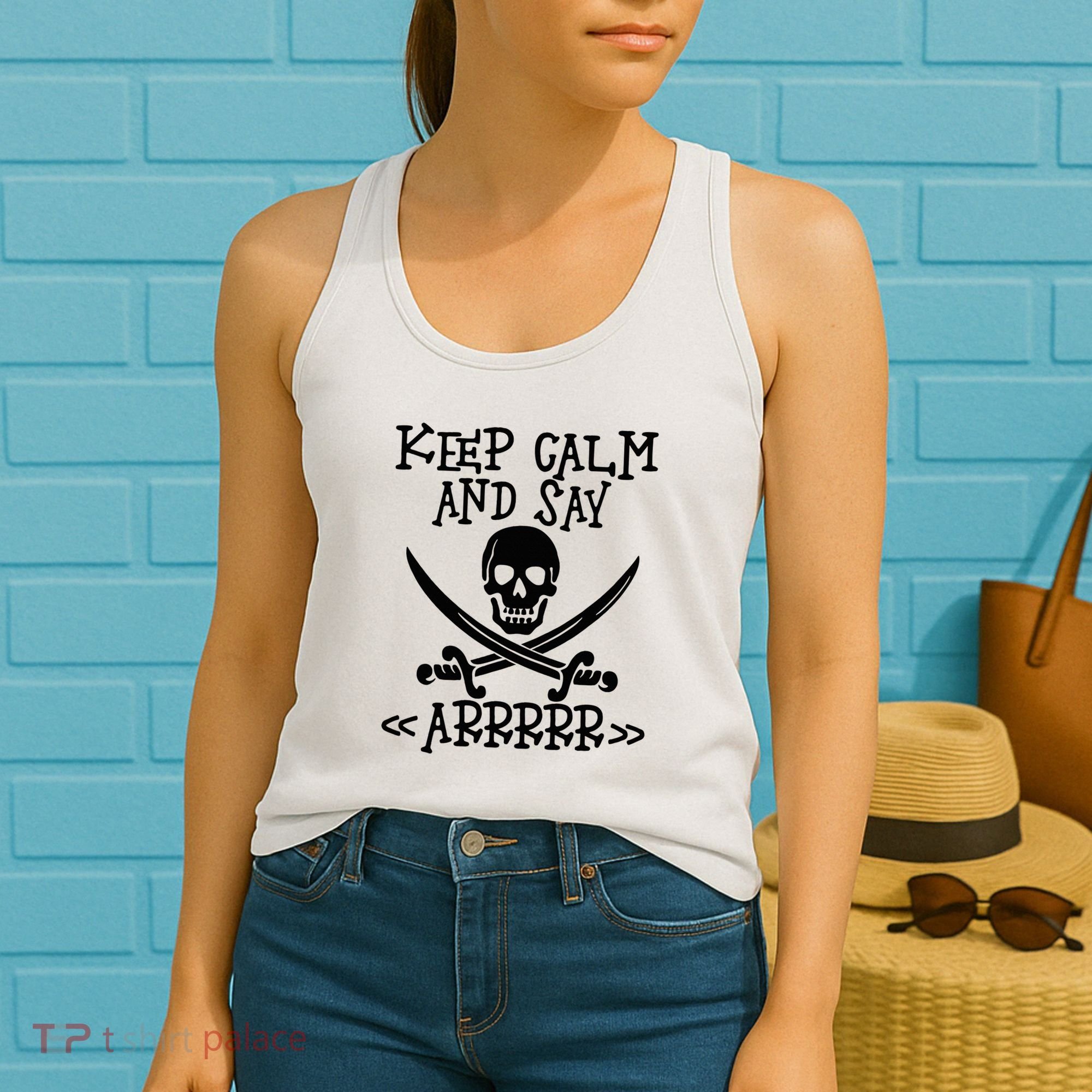 Keep Calm And Say Arrrr Talk Like A Pirate Day Women's Tank Top